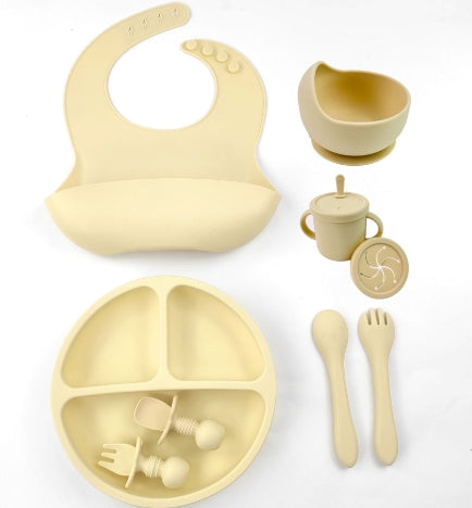Set pappa in silicone per bambini – 8 pezzi con ventosa