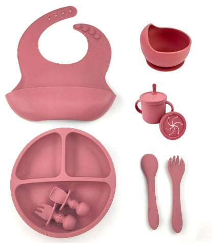Set pappa in silicone per bambini – 8 pezzi con ventosa