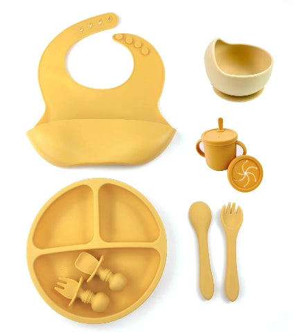 Set pappa in silicone per bambini – 8 pezzi con ventosa